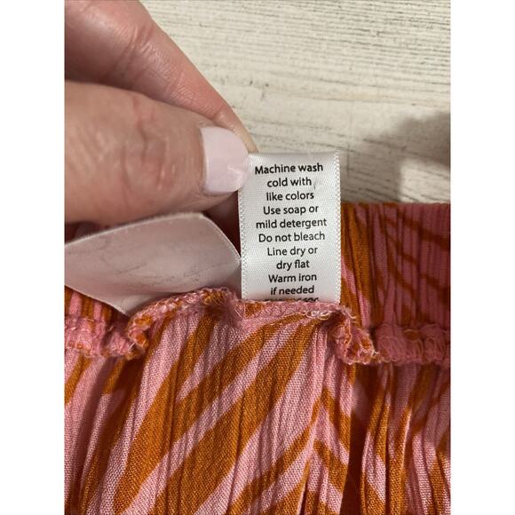 Goa Beachwear‎ By Japna Pink/Orange Palm Leaves Maxi Dress Small - Picture 8 of 8